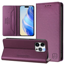 Load image into Gallery viewer, RC01 Dual-Folded Magnetic Suction RFID Leather Phone Case, For iPhone 13 Pro Max, For iPhone 13 Pro, For iPhone 13 mini, For iPhone 12 / 12 Pro, For iPhone 12 Pro Max, For iPhone 12 mini