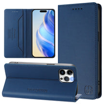 Load image into Gallery viewer, RC01 Dual-Folded Magnetic Suction RFID Leather Phone Case, For iPhone 13 Pro Max, For iPhone 13 Pro, For iPhone 13 mini, For iPhone 12 / 12 Pro, For iPhone 12 Pro Max, For iPhone 12 mini