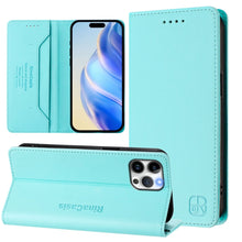 Load image into Gallery viewer, RC01 Dual-Folded Magnetic Suction RFID Leather Phone Case, For iPhone 13 Pro Max, For iPhone 13 Pro, For iPhone 13 mini, For iPhone 12 / 12 Pro, For iPhone 12 Pro Max, For iPhone 12 mini
