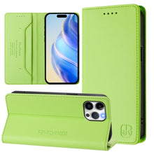 Load image into Gallery viewer, RC01 Dual-Folded Magnetic Suction RFID Leather Phone Case, For iPhone 13 Pro Max, For iPhone 13 Pro, For iPhone 13 mini, For iPhone 12 / 12 Pro, For iPhone 12 Pro Max, For iPhone 12 mini