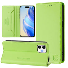 Load image into Gallery viewer, RC01 Dual-Folded Magnetic Suction RFID Leather Phone Case, For iPhone 13 Pro Max, For iPhone 13 Pro, For iPhone 13 mini, For iPhone 12 / 12 Pro, For iPhone 12 Pro Max, For iPhone 12 mini