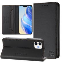 Load image into Gallery viewer, RC01 Dual-Folded Magnetic Suction RFID Leather Phone Case, For iPhone 13 Pro Max, For iPhone 13 Pro, For iPhone 13 mini, For iPhone 12 / 12 Pro, For iPhone 12 Pro Max, For iPhone 12 mini