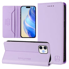 Load image into Gallery viewer, RC01 Dual-Folded Magnetic Suction RFID Leather Phone Case, For iPhone 13 Pro Max, For iPhone 13 Pro, For iPhone 13 mini, For iPhone 12 / 12 Pro, For iPhone 12 Pro Max, For iPhone 12 mini