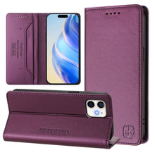 Load image into Gallery viewer, RC01 Dual-Folded Magnetic Suction RFID Leather Phone Case, For iPhone 13 Pro Max, For iPhone 13 Pro, For iPhone 13 mini, For iPhone 12 / 12 Pro, For iPhone 12 Pro Max, For iPhone 12 mini