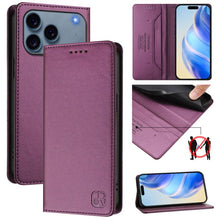 Load image into Gallery viewer, RC01 Dual-Folded Magnetic Suction RFID Leather Phone Case, For iPhone 18 Pro / 17 Pro, For iPhone 18 Pro Max / 17 Pro Max, For iPhone 17e / 16e, For iPhone 17, For iPhone Air, For iPhone 16 Pro Max