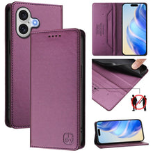 Load image into Gallery viewer, RC01 Dual-Folded Magnetic Suction RFID Leather Phone Case, For iPhone 17e / 16e, For iPhone 17 Pro Max, For iPhone 17 Pro, For iPhone 17, For iPhone Air, For iPhone 16 Pro Max