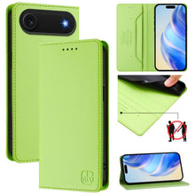 Load image into Gallery viewer, RC01 Dual-Folded Magnetic Suction RFID Leather Phone Case, For iPhone 17e / 16e, For iPhone 17 Pro Max, For iPhone 17 Pro, For iPhone 17, For iPhone Air, For iPhone 16 Pro Max