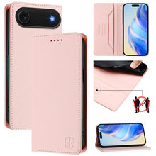 Load image into Gallery viewer, RC01 Dual-Folded Magnetic Suction RFID Leather Phone Case, For iPhone 17e / 16e, For iPhone 17 Pro Max, For iPhone 17 Pro, For iPhone 17, For iPhone Air, For iPhone 16 Pro Max