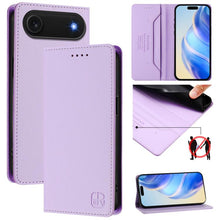 Load image into Gallery viewer, RC01 Dual-Folded Magnetic Suction RFID Leather Phone Case, For iPhone 17e / 16e, For iPhone 17 Pro Max, For iPhone 17 Pro, For iPhone 17, For iPhone Air, For iPhone 16 Pro Max