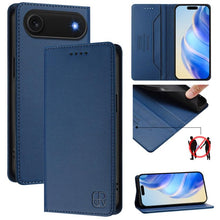 Load image into Gallery viewer, RC01 Dual-Folded Magnetic Suction RFID Leather Phone Case, For iPhone 17e / 16e, For iPhone 17 Pro Max, For iPhone 17 Pro, For iPhone 17, For iPhone Air, For iPhone 16 Pro Max