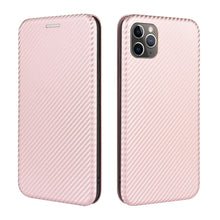 Load image into Gallery viewer, Carbon Fiber Texture Magnetic Horizontal Flip TPU + PC + PU Leather Case with Card Slot, For iPhone 11 Pro, For iPhone 6 / 6s, For iPhone 6 Plus / 6s Plus, For iPhone 11 Pro Max, For iPhone 11, For iPhone 12 mini, For iPhone 12 / 12 Pro                ...