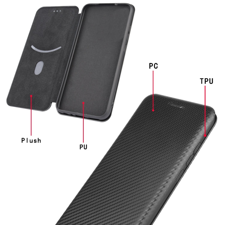Carbon Fiber Texture Magnetic Horizontal Flip TPU + PC + PU Leather Case with Card Slot, For iPhone 11 Pro, For iPhone 6 / 6s, For iPhone 6 Plus / 6s Plus, For iPhone 11 Pro Max, For iPhone 11, For iPhone 12 mini, For iPhone 12 / 12 Pro                ...