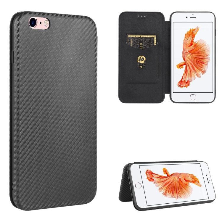 Carbon Fiber Texture Magnetic Horizontal Flip TPU + PC + PU Leather Case with Card Slot, For iPhone 11 Pro, For iPhone 6 / 6s, For iPhone 6 Plus / 6s Plus, For iPhone 11 Pro Max, For iPhone 11, For iPhone 12 mini, For iPhone 12 / 12 Pro                ...