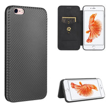 Load image into Gallery viewer, Carbon Fiber Texture Magnetic Horizontal Flip TPU + PC + PU Leather Case with Card Slot, For iPhone 11 Pro, For iPhone 6 / 6s, For iPhone 6 Plus / 6s Plus, For iPhone 11 Pro Max, For iPhone 11, For iPhone 12 mini, For iPhone 12 / 12 Pro                ...