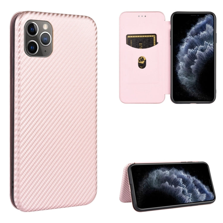 Carbon Fiber Texture Magnetic Horizontal Flip TPU + PC + PU Leather Case with Card Slot, For iPhone 11 Pro, For iPhone 6 / 6s, For iPhone 6 Plus / 6s Plus, For iPhone 11 Pro Max, For iPhone 11, For iPhone 12 mini, For iPhone 12 / 12 Pro                ...