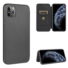 Load image into Gallery viewer, Carbon Fiber Texture Magnetic Horizontal Flip TPU + PC + PU Leather Case with Card Slot, For iPhone 11 Pro, For iPhone 6 / 6s, For iPhone 6 Plus / 6s Plus, For iPhone 11 Pro Max, For iPhone 11, For iPhone 12 mini, For iPhone 12 / 12 Pro                ...
