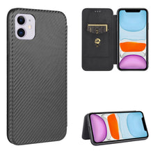Load image into Gallery viewer, Carbon Fiber Texture Magnetic Horizontal Flip TPU + PC + PU Leather Case with Card Slot, For iPhone 11 Pro, For iPhone 6 / 6s, For iPhone 6 Plus / 6s Plus, For iPhone 11 Pro Max, For iPhone 11, For iPhone 12 mini, For iPhone 12 / 12 Pro                ...
