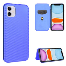 Load image into Gallery viewer, Carbon Fiber Texture Magnetic Horizontal Flip TPU + PC + PU Leather Case with Card Slot, For iPhone 11 Pro, For iPhone 6 / 6s, For iPhone 6 Plus / 6s Plus, For iPhone 11 Pro Max, For iPhone 11, For iPhone 12 mini, For iPhone 12 / 12 Pro                ...