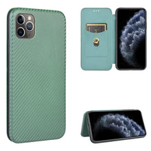 Load image into Gallery viewer, Carbon Fiber Texture Magnetic Horizontal Flip TPU + PC + PU Leather Case with Card Slot, For iPhone 11 Pro, For iPhone 6 / 6s, For iPhone 6 Plus / 6s Plus, For iPhone 11 Pro Max, For iPhone 11, For iPhone 12 mini, For iPhone 12 / 12 Pro                ...