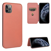 Load image into Gallery viewer, Carbon Fiber Texture Magnetic Horizontal Flip TPU + PC + PU Leather Case with Card Slot, For iPhone 11 Pro, For iPhone 6 / 6s, For iPhone 6 Plus / 6s Plus, For iPhone 11 Pro Max, For iPhone 11, For iPhone 12 mini, For iPhone 12 / 12 Pro                ...