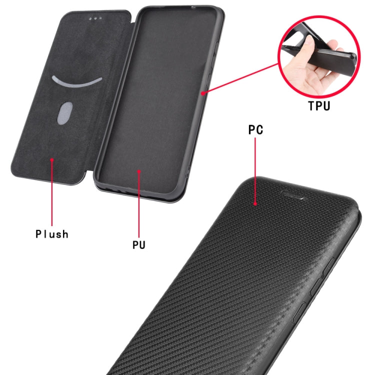 Carbon Fiber Texture Magnetic Horizontal Flip TPU + PC + PU Leather Case with Card Slot, For iPhone 7 Plus / 8 Plus, For iPhone XR, For iPhone XS Max, For iPhone X / XS
