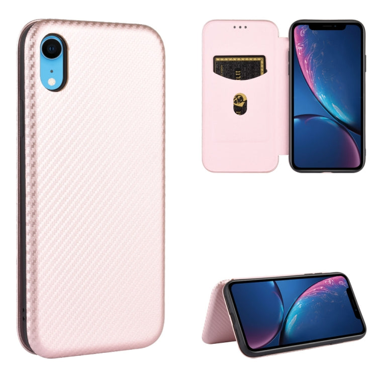 Carbon Fiber Texture Magnetic Horizontal Flip TPU + PC + PU Leather Case with Card Slot, For iPhone 7 Plus / 8 Plus, For iPhone XR, For iPhone XS Max, For iPhone X / XS