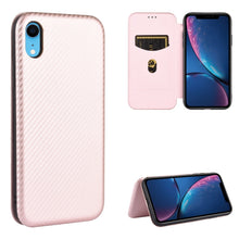 Load image into Gallery viewer, Carbon Fiber Texture Magnetic Horizontal Flip TPU + PC + PU Leather Case with Card Slot, For iPhone 7 Plus / 8 Plus, For iPhone XR, For iPhone XS Max, For iPhone X / XS