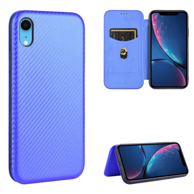 Carbon Fiber Texture Magnetic Horizontal Flip TPU + PC + PU Leather Case with Card Slot, For iPhone 7 Plus / 8 Plus, For iPhone XR, For iPhone XS Max, For iPhone X / XS