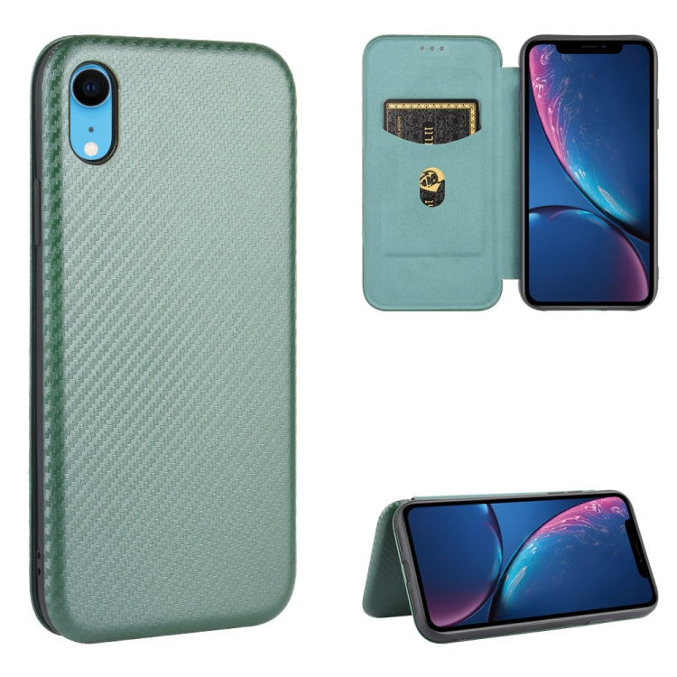 Carbon Fiber Texture Magnetic Horizontal Flip TPU + PC + PU Leather Case with Card Slot, For iPhone 7 Plus / 8 Plus, For iPhone XR, For iPhone XS Max, For iPhone X / XS