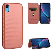 Load image into Gallery viewer, Carbon Fiber Texture Magnetic Horizontal Flip TPU + PC + PU Leather Case with Card Slot, For iPhone 7 Plus / 8 Plus, For iPhone XR, For iPhone XS Max, For iPhone X / XS