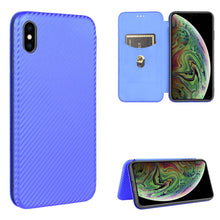 Load image into Gallery viewer, Carbon Fiber Texture Magnetic Horizontal Flip TPU + PC + PU Leather Case with Card Slot, For iPhone 7 Plus / 8 Plus, For iPhone XR, For iPhone XS Max, For iPhone X / XS