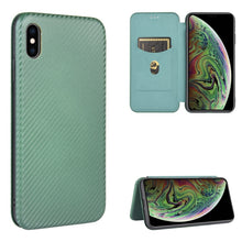 Load image into Gallery viewer, Carbon Fiber Texture Magnetic Horizontal Flip TPU + PC + PU Leather Case with Card Slot, For iPhone 7 Plus / 8 Plus, For iPhone XR, For iPhone XS Max, For iPhone X / XS
