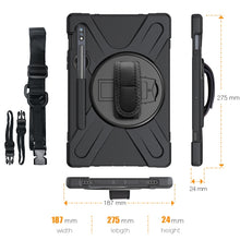 Load image into Gallery viewer, Shockproof Colorful Silicone + PC Protective Case with Holder &amp; Shoulder Strap &amp; Hand Strap &amp; Pen Slot