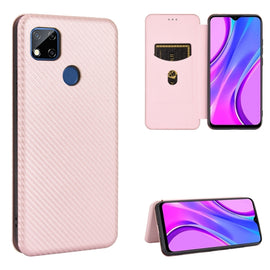 Carbon Fiber Texture Magnetic Horizontal Flip TPU + PC + PU Leather Case with Card Slot, For Xiaomi Redmi 9C, For Xiaomi Redmi 8A, For Xiaomi Redmi 8, For Xiaomi Redmi 9, For Xiaomi Redmi 9A, For Xiaomi Redmi 10X 5G, For Xiaomi Redmi K30 Pro           ...