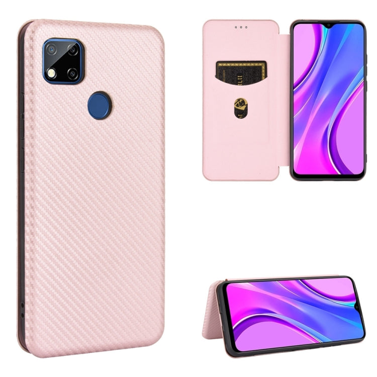 Carbon Fiber Texture Magnetic Horizontal Flip TPU + PC + PU Leather Case with Card Slot, For Xiaomi Redmi 9C, For Xiaomi Redmi 8A, For Xiaomi Redmi 8, For Xiaomi Redmi 9, For Xiaomi Redmi 9A, For Xiaomi Redmi 10X 5G, For Xiaomi Redmi K30 Pro           ...