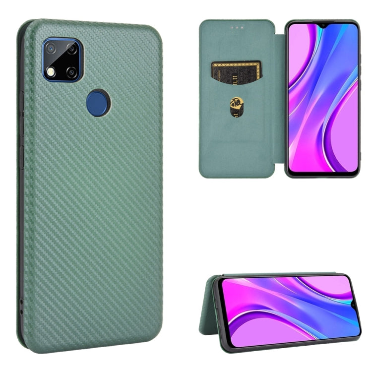 Carbon Fiber Texture Magnetic Horizontal Flip TPU + PC + PU Leather Case with Card Slot, For Xiaomi Redmi 9C, For Xiaomi Redmi 8A, For Xiaomi Redmi 8, For Xiaomi Redmi 9, For Xiaomi Redmi 9A, For Xiaomi Redmi 10X 5G, For Xiaomi Redmi K30 Pro           ...