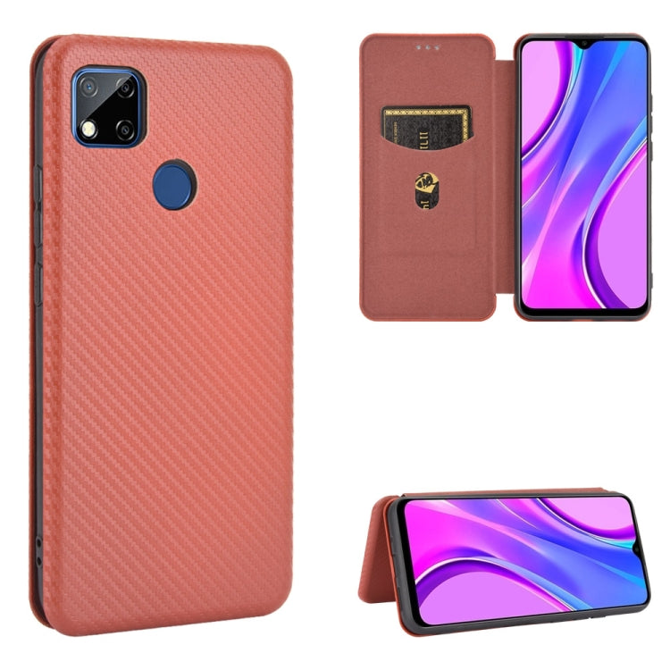 Carbon Fiber Texture Magnetic Horizontal Flip TPU + PC + PU Leather Case with Card Slot, For Xiaomi Redmi 9C, For Xiaomi Redmi 8A, For Xiaomi Redmi 8, For Xiaomi Redmi 9, For Xiaomi Redmi 9A, For Xiaomi Redmi 10X 5G, For Xiaomi Redmi K30 Pro           ...