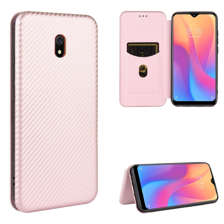 Carbon Fiber Texture Magnetic Horizontal Flip TPU + PC + PU Leather Case with Card Slot, For Xiaomi Redmi 9C, For Xiaomi Redmi 8A, For Xiaomi Redmi 8, For Xiaomi Redmi 9, For Xiaomi Redmi 9A, For Xiaomi Redmi 10X 5G, For Xiaomi Redmi K30 Pro           ...
