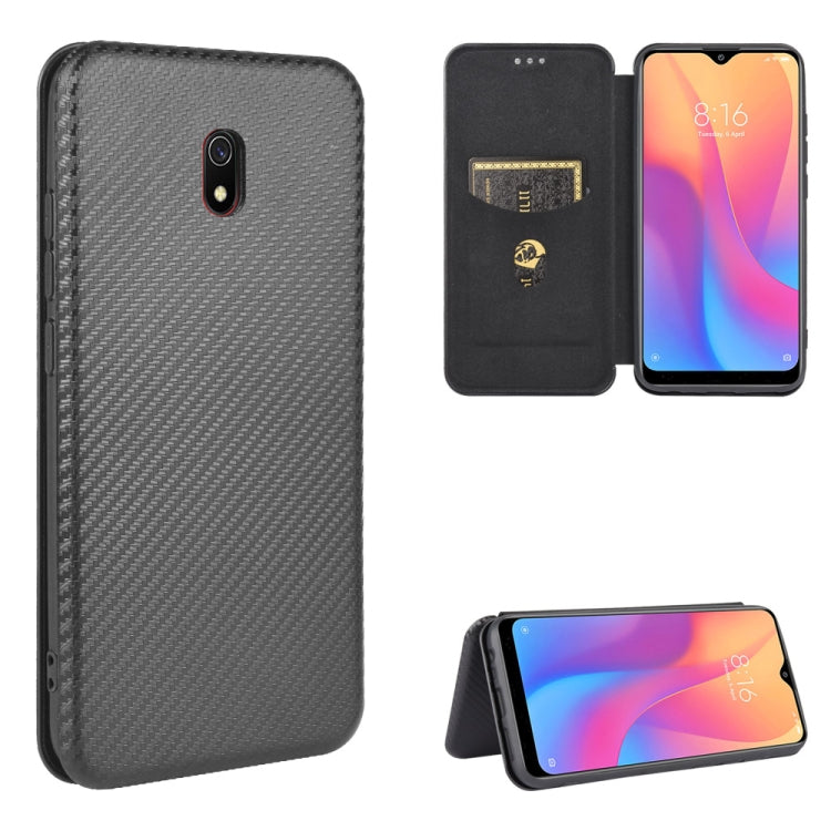 Carbon Fiber Texture Magnetic Horizontal Flip TPU + PC + PU Leather Case with Card Slot, For Xiaomi Redmi 9C, For Xiaomi Redmi 8A, For Xiaomi Redmi 8, For Xiaomi Redmi 9, For Xiaomi Redmi 9A, For Xiaomi Redmi 10X 5G, For Xiaomi Redmi K30 Pro           ...