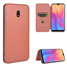 Load image into Gallery viewer, Carbon Fiber Texture Magnetic Horizontal Flip TPU + PC + PU Leather Case with Card Slot, For Xiaomi Redmi 9C, For Xiaomi Redmi 8A, For Xiaomi Redmi 8, For Xiaomi Redmi 9, For Xiaomi Redmi 9A, For Xiaomi Redmi 10X 5G, For Xiaomi Redmi K30 Pro           ...