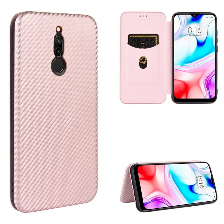 Carbon Fiber Texture Magnetic Horizontal Flip TPU + PC + PU Leather Case with Card Slot, For Xiaomi Redmi 9C, For Xiaomi Redmi 8A, For Xiaomi Redmi 8, For Xiaomi Redmi 9, For Xiaomi Redmi 9A, For Xiaomi Redmi 10X 5G, For Xiaomi Redmi K30 Pro           ...