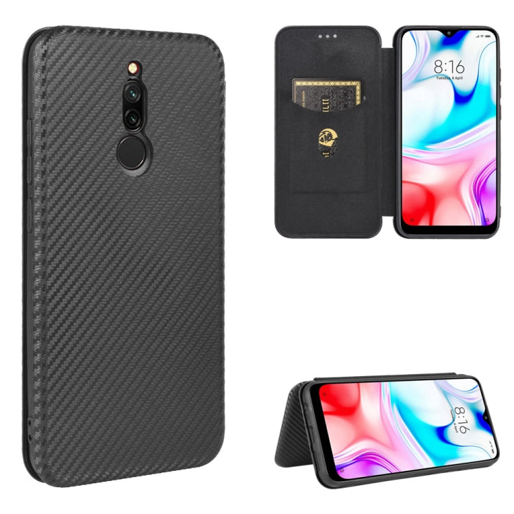 Carbon Fiber Texture Magnetic Horizontal Flip TPU + PC + PU Leather Case with Card Slot, For Xiaomi Redmi 9C, For Xiaomi Redmi 8A, For Xiaomi Redmi 8, For Xiaomi Redmi 9, For Xiaomi Redmi 9A, For Xiaomi Redmi 10X 5G, For Xiaomi Redmi K30 Pro           ...