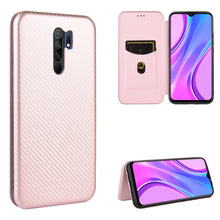 Load image into Gallery viewer, Carbon Fiber Texture Magnetic Horizontal Flip TPU + PC + PU Leather Case with Card Slot, For Xiaomi Redmi 9C, For Xiaomi Redmi 8A, For Xiaomi Redmi 8, For Xiaomi Redmi 9, For Xiaomi Redmi 9A, For Xiaomi Redmi 10X 5G, For Xiaomi Redmi K30 Pro           ...