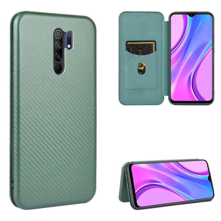 Carbon Fiber Texture Magnetic Horizontal Flip TPU + PC + PU Leather Case with Card Slot, For Xiaomi Redmi 9C, For Xiaomi Redmi 8A, For Xiaomi Redmi 8, For Xiaomi Redmi 9, For Xiaomi Redmi 9A, For Xiaomi Redmi 10X 5G, For Xiaomi Redmi K30 Pro           ...
