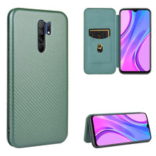 Load image into Gallery viewer, Carbon Fiber Texture Magnetic Horizontal Flip TPU + PC + PU Leather Case with Card Slot, For Xiaomi Redmi 9C, For Xiaomi Redmi 8A, For Xiaomi Redmi 8, For Xiaomi Redmi 9, For Xiaomi Redmi 9A, For Xiaomi Redmi 10X 5G, For Xiaomi Redmi K30 Pro           ...