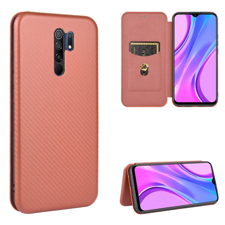 Carbon Fiber Texture Magnetic Horizontal Flip TPU + PC + PU Leather Case with Card Slot, For Xiaomi Redmi 9C, For Xiaomi Redmi 8A, For Xiaomi Redmi 8, For Xiaomi Redmi 9, For Xiaomi Redmi 9A, For Xiaomi Redmi 10X 5G, For Xiaomi Redmi K30 Pro           ...