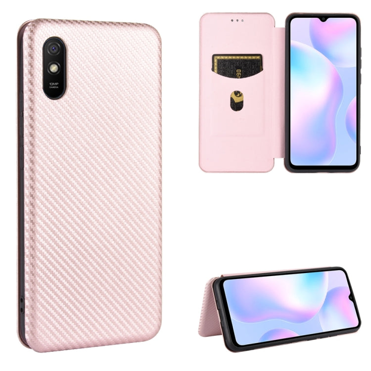 Carbon Fiber Texture Magnetic Horizontal Flip TPU + PC + PU Leather Case with Card Slot, For Xiaomi Redmi 9C, For Xiaomi Redmi 8A, For Xiaomi Redmi 8, For Xiaomi Redmi 9, For Xiaomi Redmi 9A, For Xiaomi Redmi 10X 5G, For Xiaomi Redmi K30 Pro           ...