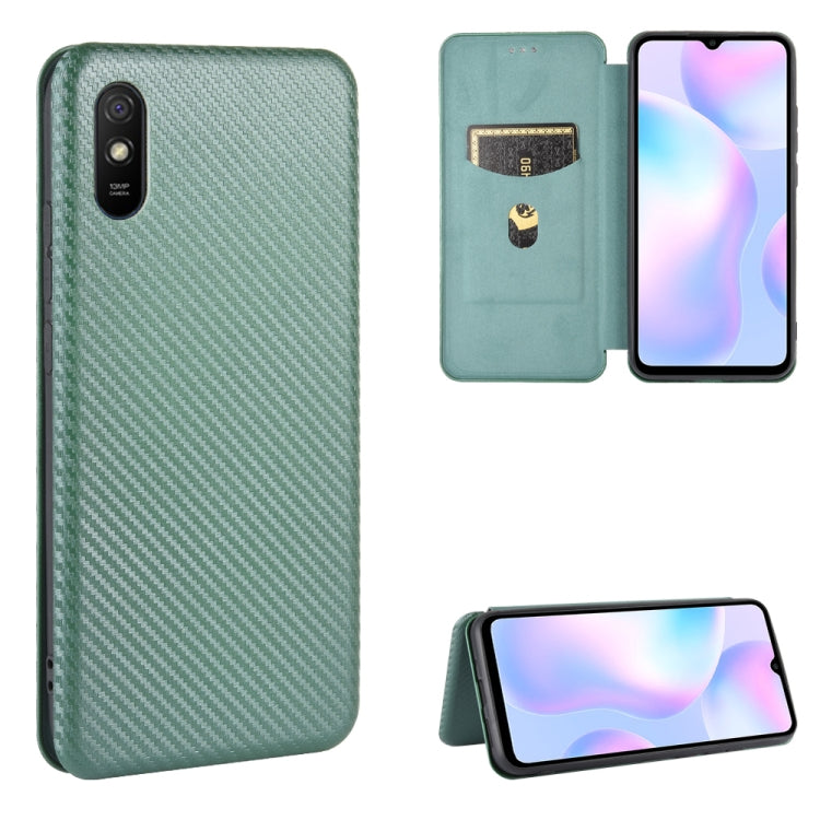 Carbon Fiber Texture Magnetic Horizontal Flip TPU + PC + PU Leather Case with Card Slot, For Xiaomi Redmi 9C, For Xiaomi Redmi 8A, For Xiaomi Redmi 8, For Xiaomi Redmi 9, For Xiaomi Redmi 9A, For Xiaomi Redmi 10X 5G, For Xiaomi Redmi K30 Pro           ...