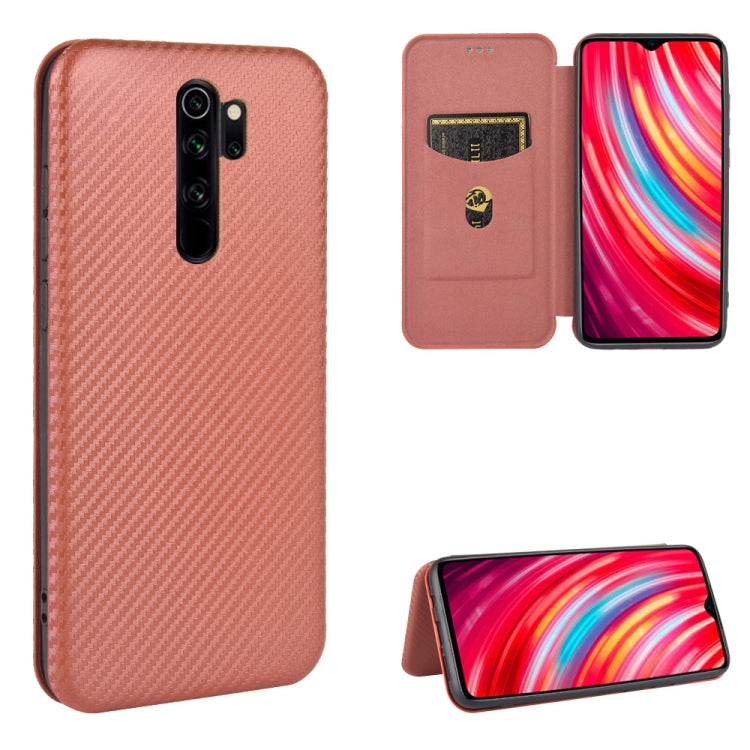 Carbon Fiber Texture Magnetic Horizontal Flip TPU + PC + PU Leather Case with Card Slot, For Xiaomi Redmi 9C, For Xiaomi Redmi 8A, For Xiaomi Redmi 8, For Xiaomi Redmi 9, For Xiaomi Redmi 9A, For Xiaomi Redmi 10X 5G, For Xiaomi Redmi K30 Pro           ...