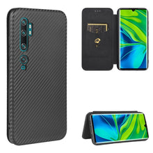 Load image into Gallery viewer, Carbon Fiber Texture Magnetic Horizontal Flip TPU + PC + PU Leather Case with Card Slot, For Xiaomi Redmi Note 9, For Xiaomi Redmi Note 9S, For Xiaomi Redmi Note 8T, For Xiaomi Redmi Note 8, For Xiaomi Mi 10 Lite, For Xiaomi Mi 10 Ultra                ...